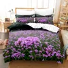 Set di biancheria da letto set viola fiori copripiumino trapunta poliestere trapunta 3d lavender farfly doppio re regina regina singolo 230818