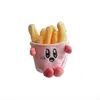 Chaves de pelúcia 20pc/lote 12cm Kawaii Hamburger Chips Kirby Anime Headphone Wallet Keychains Backpack Pingnder Small para crianças Presente 230818