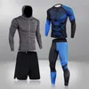 Tracksuits Tracksuits Men voor heren Zweetpak Hoogwaardige sets Mens Kleding Snel droge compressie T -shirtpak Sportpakken Rashguard