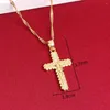 Kolye Kolye Çapraz INRI CRUCIFIX İsa Kolye Altın Renkli Erkekler Zincir Hıristiyan Takı Noel Hediyeleri