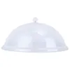 Piatti Vassoi da tavola rotondi da 8 pollici per mangiare Campana a cupola Display Cloche Trasparente Snack Mesh