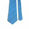 Bow Ties Lyl 8cm Blue Stripe Slips Festival Accessory Suit Slim Neck Tie Gift Wedding Jacquard Elegant italiensk siden