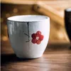 Tassen Untertassen Japanische Style Water Tasse Blumen Teetasse Becher Keramik Blatt Kaffee Getränke kreativer Becher Tee