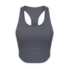 Yoga outfit naken Feel Racerback Longline Sports BH för kvinnor Solid Wireless Gym Workout Tops med inbyggda Bras XS-XL