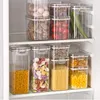 Contenitori di bottiglie di stoccaggio per cucina e organizzatore organizzatore dispensa contenitore sigillato kichens articoli organizzanti in plastica scatole