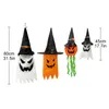 Other Event Party Supplies Pumpkin LED Halloween Decoration Flashing Light Gypsophila Ghost Festival Dress Up Glowing Ghost Hat Lamp Decor Hanging Lantern 230821