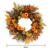 Other Event Party Supplies Artificial maple leaf rattan pumpkin pinecone wreath Halloween Thanksgiving door decoration pendant Garden courtyard Garland 230821