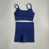 Yoga -Outfit nahtloses Yoga -Set -Fitness -Anzüge mit Shorts Crop Top Sport BH Damen Shorts 2 Stück Set Running Workout -Outfit Fitnesskleidung 230818