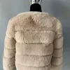 Frauenfell -Faux -Jacke kurzer Modesmantel Winter warmer Luxus künstlicher Fälschung