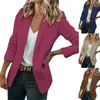 Femme Pulls Casual Couleur Unie Lâche Manches Longues Mode Cardigan Manteau À La Mode Femmes Hauts Vêtements D'entraînement Pour