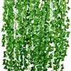 Kwiaty dekoracyjne sztuczne liście fałszywe winorośl zielony bluszcz liść wiszący liście panieńczycy szerokie zastosowania