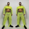 Bühnenbekleidung männlicher Jazz -Tanzkostüm Fluoreszenzes grüne sexy Pole Kleidung Nachtclub Bar Tänzer DJ Performance Rave Outfit