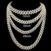 Price Real Pure 925 Sterling Silver Jewelry Accessory Monaco Cuban Chain 10k Bracelet Necklace 20mm Hot Trend for Women and Men