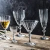 Vinglasskivor Nordiska blyfria Cup Transparent Diamond Graved Champagne Goblet Cocktail Martini Bar Home Drinkware