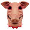 Party Masks Halloween Pig Head Masque Cosplay Scary Horrible Animal Face Cover Horror Adult Costume Fancy Festival Party Mask Accessories 230820