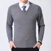 Felpa con cappuccio maschile con felpa con cappuccio maglione marca di moda maschere da uomo pullover v collo magro magro magro maglieria spessa abiti da uomo casual in stile autunno caldo coreano 230821