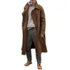 Jackets masculinos 2023 Moda Men Coats Casual Business Trench Coat New Solid sobretolo