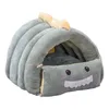 Andere huisdierbenodigdheden 2 in1 dinosaurus huisdier honden huisvouwbare kat voor kleine honden bed winter warme puppy kussens bank verwijderbaar slapende kennel nestproducten hkd230821