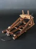 Transformation brinquedos robôs horizontal mangonel DaVinci elástico medieval elástico antigo carruagem montada madeira modelo de brinquedo de brinquedo de madeira decoração 230818