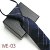 Bow Ties Accessory Trendy Striped dragkedja slipsar lätt affärsfrihet för fest för fest för fest