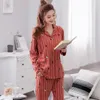 Vêtements de nuit pour femmes maternité Pijamas coton rayé ensemble femmes pyjamas costume manches longues vêtements de nuit d'allaitement vêtements d'allaitement