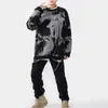 Men's Sweaters Y2k Trend Personality Letter Tie-dye Printed Sweater Women's Men Autumn and Winter punk street all-match casual sweater 230818