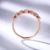 Pierścienie klastra Cxsjeremy Moissanite Pierścień zaręczynowy Half Eternity Round i Marquise Cut 14k Rose Gold Staking Dashing Anniversary Gift