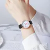 Armbandsur mode minimalistiska båge kvinnors läder kvarts titta på klassiker vintage arabiska siffror händer klocka damer relojes para mujer