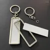 Dog Tag 30Pcs/Lot DIY Sublimation Aluminum Rectangle Shaped Tags Blank Keychains Transfer Printing Keyring Pet