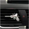 Interior Decorations Bee Car Accessories Air Outlet Clip Rhinestone Diamond Per Freshener Drop Delivery Mobiles Motorcycles Dhhle