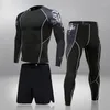 مسارات الرجال MMA BJJ Rashguard T Shirts Pants Rash Gym Gym Fitness Men Tracksuit Boxing Muay Thai Compression Shorts