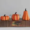 Andere woningdecor Nieuwe Halloween Pompoen Lantern Simulatie Pompoen LED Kaarslamp Resin Luminous Pumpkin X0821