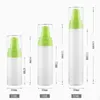 15ml 30ml 50ml Green Airless Lotion Pump White Frosted Pp Airless Bottle 아이 크림 파운데이션 토너 하반장 병 F1294 PSLQU XXITG