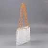 Evening Bags Customized Beaded Transparent Handbags For Women 2023 Simple Casual Acrylic Handwoven Color Blocked Women's Shoulder Bag