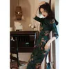 Ubranie etniczne Spring Young Style Cheongsam Dress for Women Chinese Tradycyjna elegancka wersja ulepszona Qipao