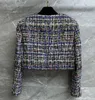 Kurtki damskie najwyższej jakości luksusowa marka Tweed Jacket słynna międzynarodowa design high płaszcza lady highend vintage 230818