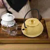 Dinnerware Sets Home Office Small Tea Kettle Ornament Rustproof Cast Iron Teapot Teakettle