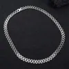 Örhängen halsband 10 mm bred rostfritt stål kubanska länkkedjor chokers halsband för mens silver pläterade guldmetall mode smycken 230820