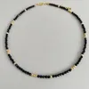 Chains Handmade Natural Stone Black Spinel Beads Necklace For Women Summer Holiday Party Jewelry Unique Design Drop