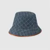 Modedesign bokstav cowboy hink hatt för mäns och kvinnors fällbara mössor svart fiskare strand sol visir brett rim HA240N