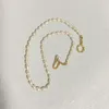 Pendant Necklaces Brass Real Natural Freshwater Pearl Linked Women Jewelry Punk Hiphop Designer Runway Rare Gown Boho Top Japan Korean