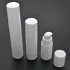 20pcs/lot 15ml 30ml 50ml White Empty Plastic Shampoo Cosmetic Sample Containers Emulsion Lotion Airless Pump Bottles SPB87 Seobq