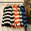 Pulls pour hommes Stripe Knitted Pull Hommes Automne Hiver Baggy Manches Longues Tops Mode All-Match Tendance Streetwear Ins Vintage Y2K Homme Vêtements 230818