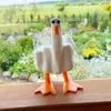 Dekorativa föremål Figurer Mellanfingret Duck Home Garden Funny Little Present Statue Desktop Craft Ornament Sculpture Creative 230818