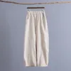 Calça feminina JOMATURA DE LENAS DE LEGAS LENAS LINHA DE LINHA DE CLOLON CAIXA 2023 Spring Vintage 9 Color Casual Alta qualidade