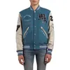 Men s Jackets High End Brand Wool Baseball Jacket Men Heavy Industry Embroidered PU Leather Sleeve Short Coat Fashion Couple Clothes 230821