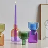 キャンドルホルダーLazzy House Glass Holder Candles Stand Home Decor Terrarium Hydroponic Plant Flower Vase Decorative Bottle Bowl container