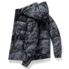 Men's Jackets Grey Camouflage Puffer Jacket Men Parka Jackets Winter Outdoor Sports Windbreaker Coats With Hood Men Warm Thicken Padded Coat 230821