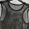 Débardeurs pour femmes été mince Flash diamant court débardeur maille chemise Bling creux livraison directe vêtements en gros hauts