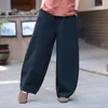 Calça feminina JOMATURA DE LENAS DE LEGAS LENAS LINHA DE LINHA DE CLOLON CAIXA 2023 Spring Vintage 9 Color Casual Alta qualidade